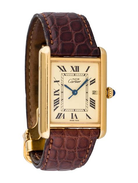 cartier men's tank watch price|cartier tank must price.